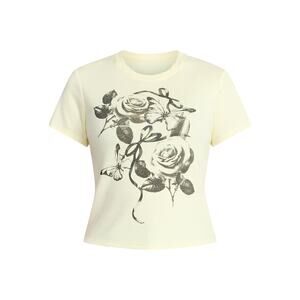 DOE Rose Butterfly Bow Graphic Baby Tee - Women's XL